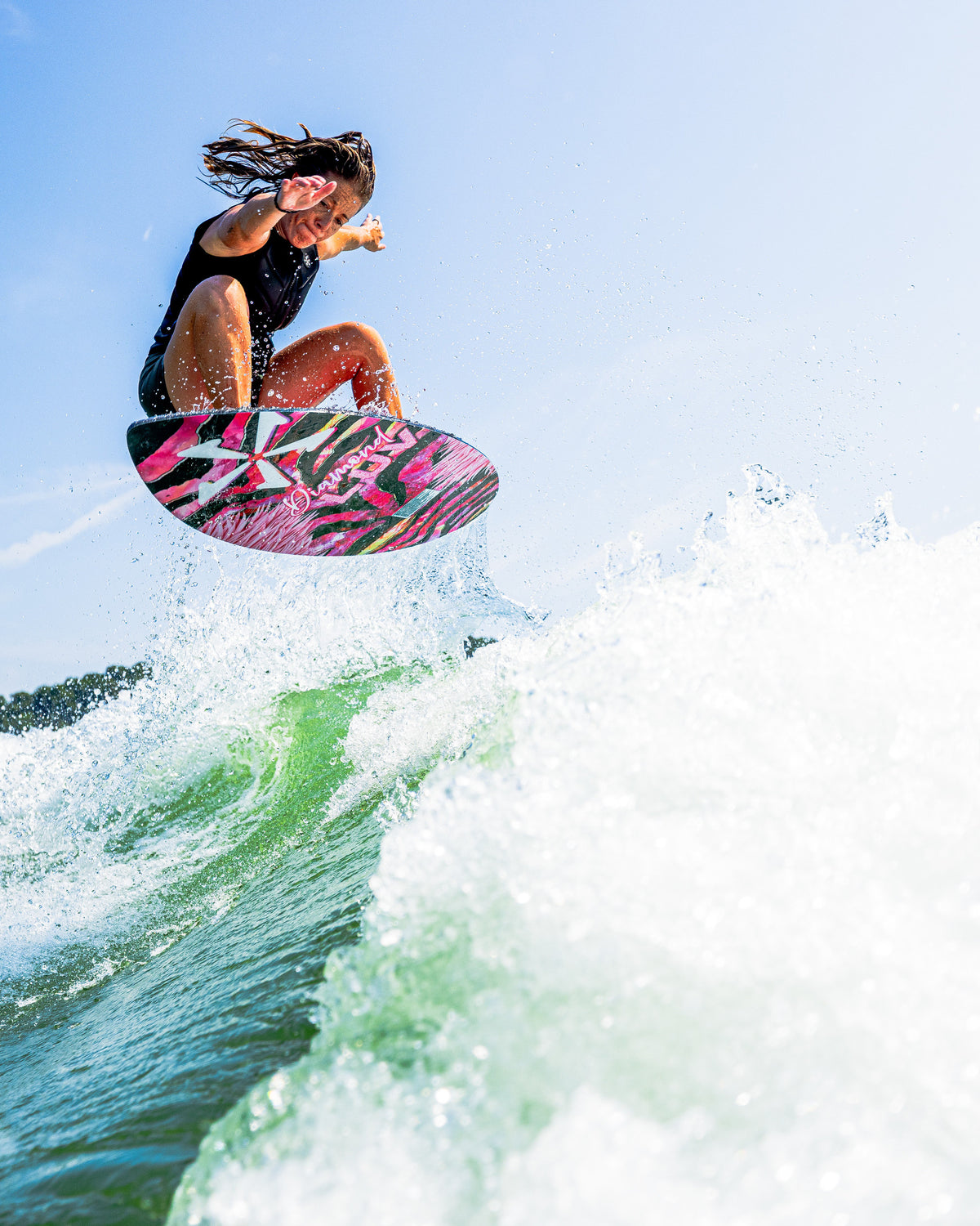 2027 Phase Five Diamond Luv wakesurf board action photo