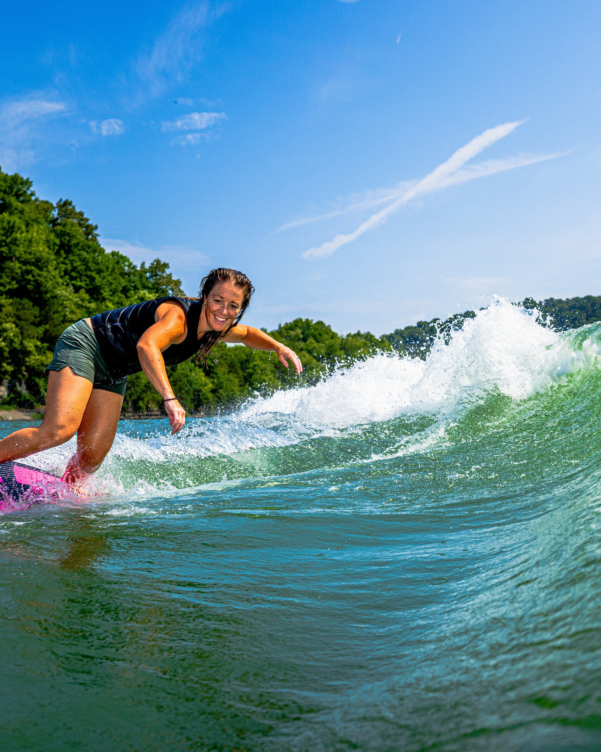 2027 Phase Five Diamond Luv wakesurf board action photo
