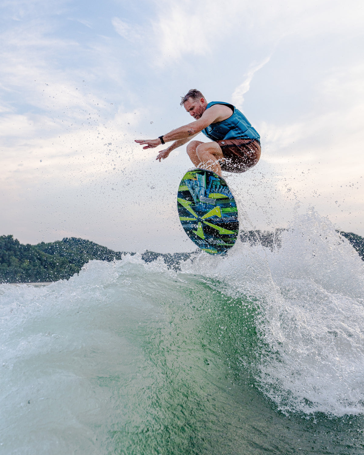 2027 Phase Five Diamond Turbo wakesurf board action photo