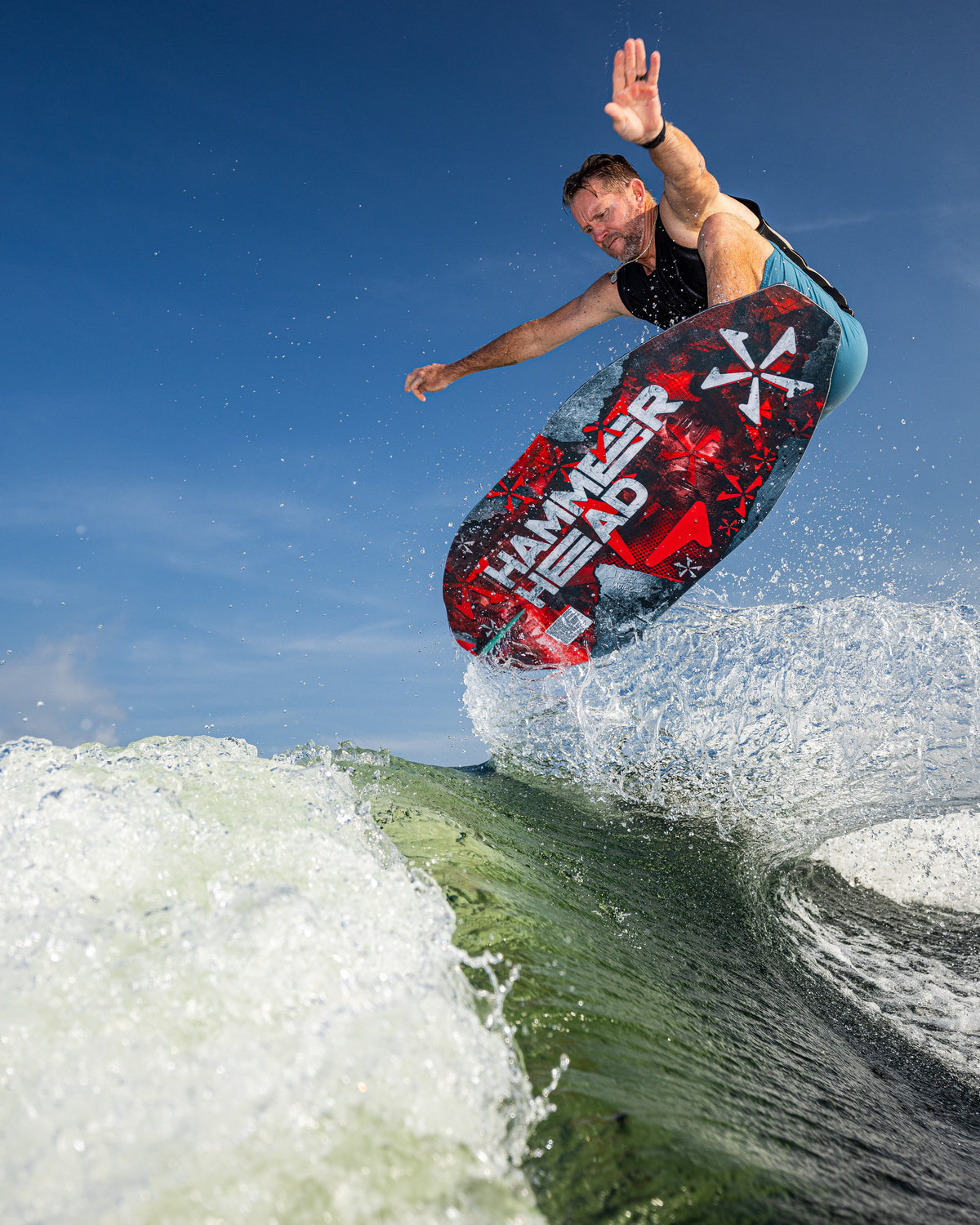 2027 Phase Five Hammerhead V3 wakesurf board action photo