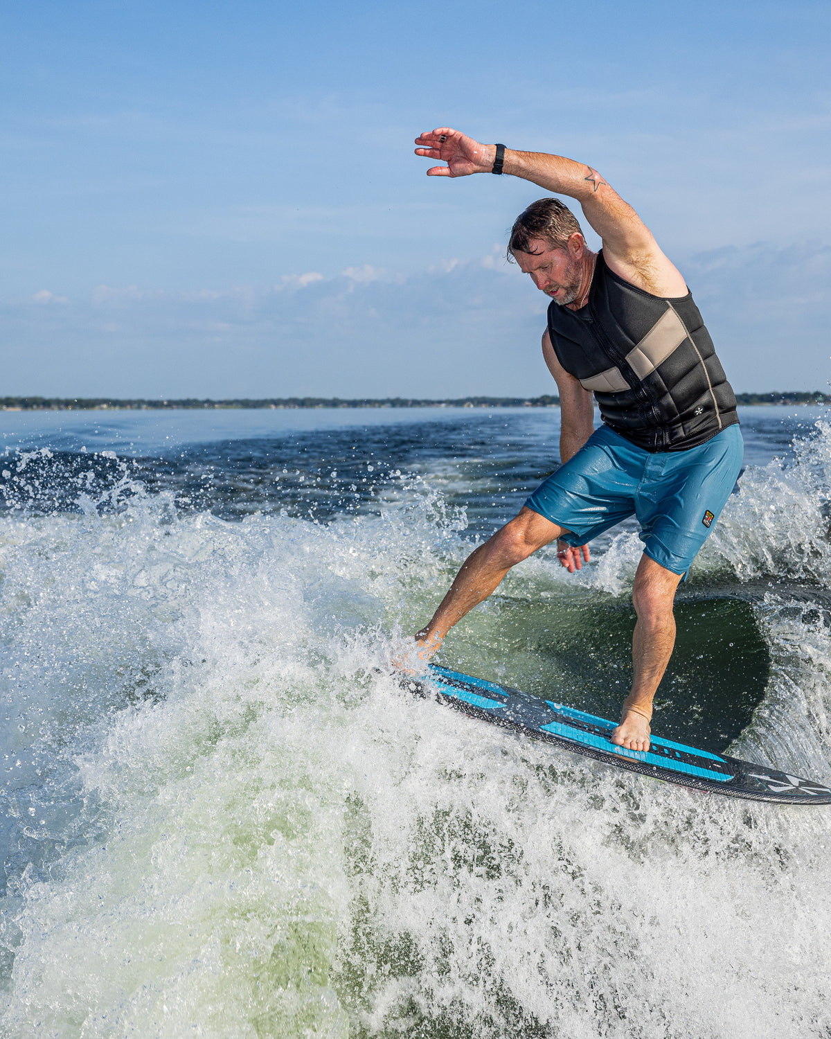 2027 Phase Five Hypsta V2 wakesurf board action photo