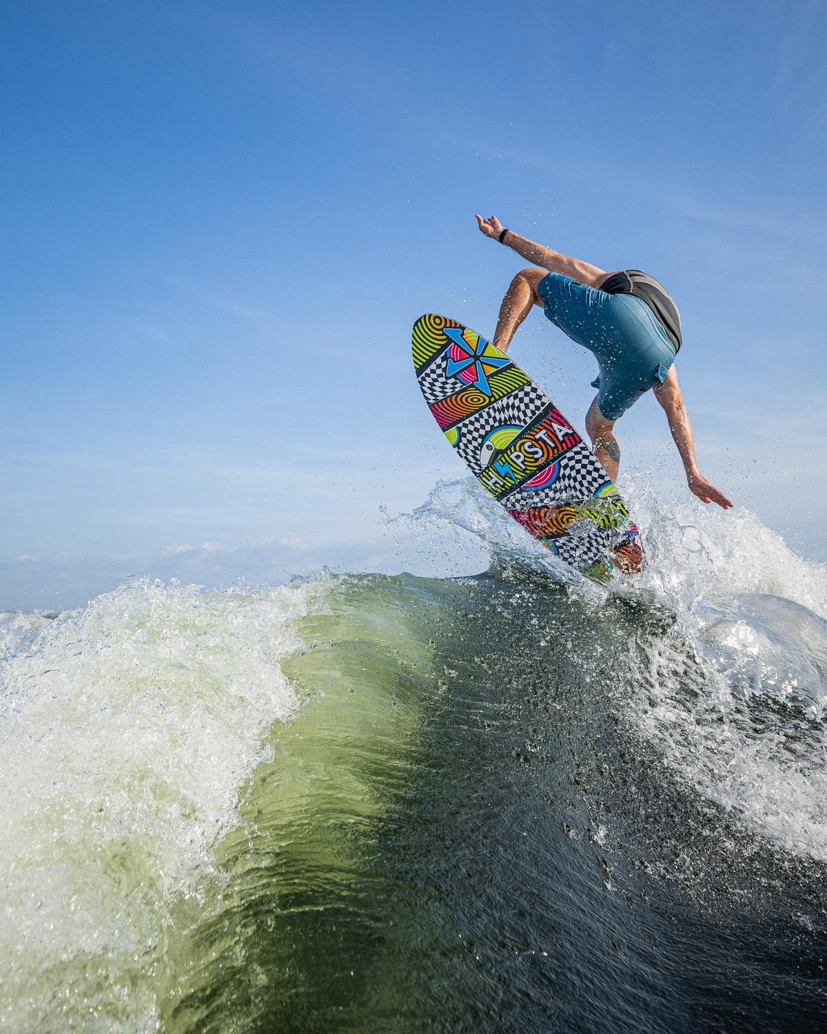 2027 Phase Five Hypsta V2 wakesurf board action photo