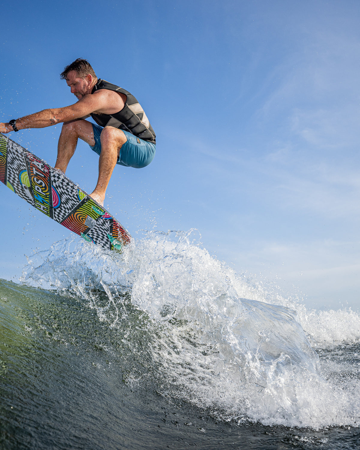 2027 Phase Five Hypsta V2 wakesurf board action photo