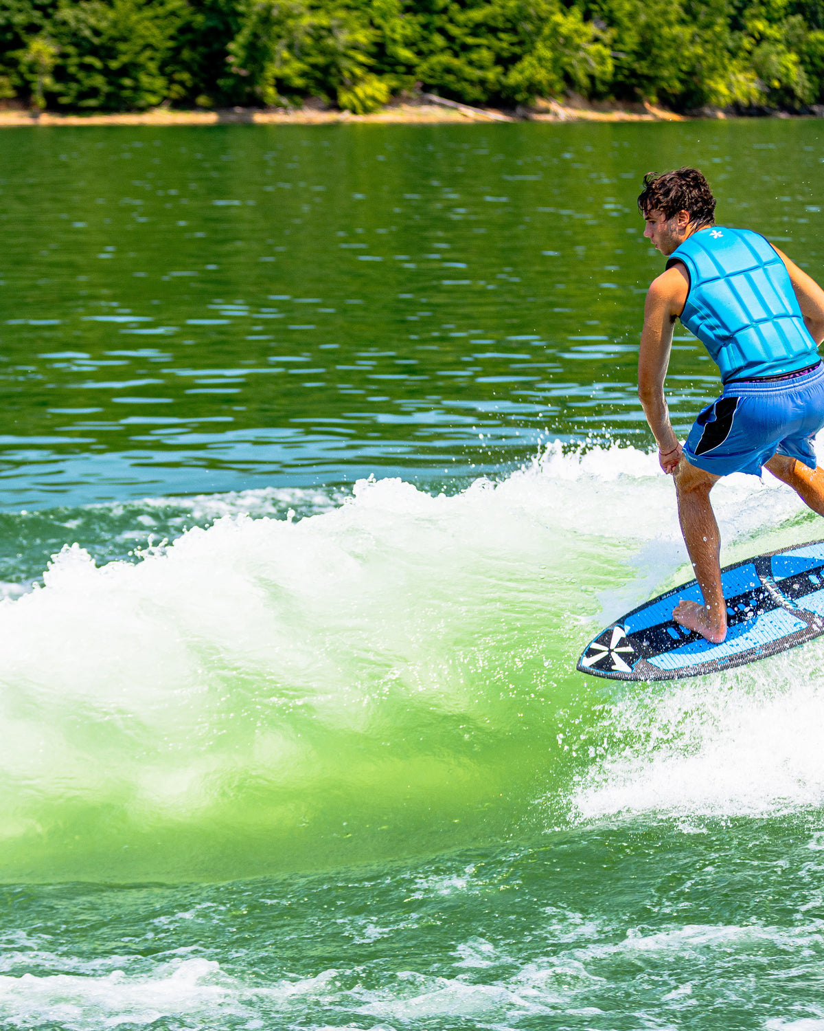 2027 Phase Five Matrix wakesurf board action photo