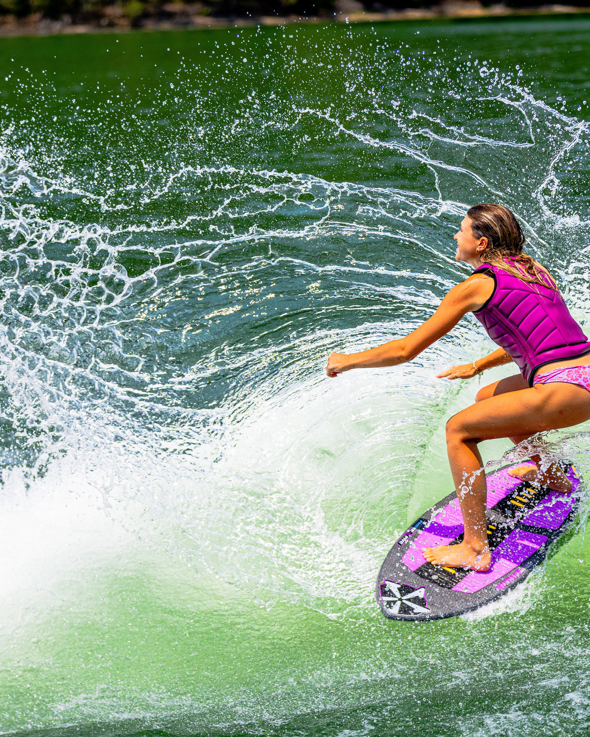 2027 Phase Five Mindset wakesurf board action photo