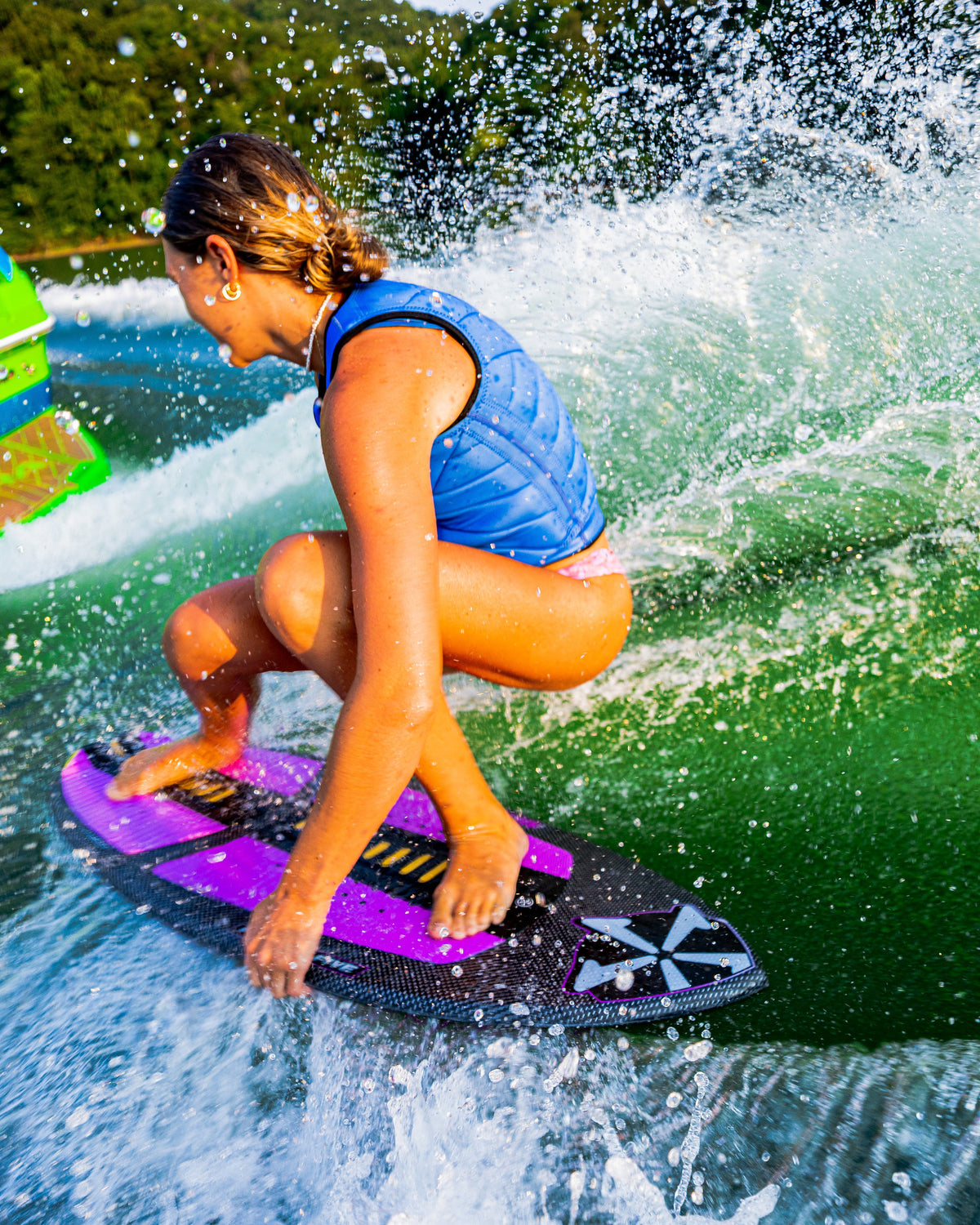 2027 Phase Five Mindset wakesurf board action photo