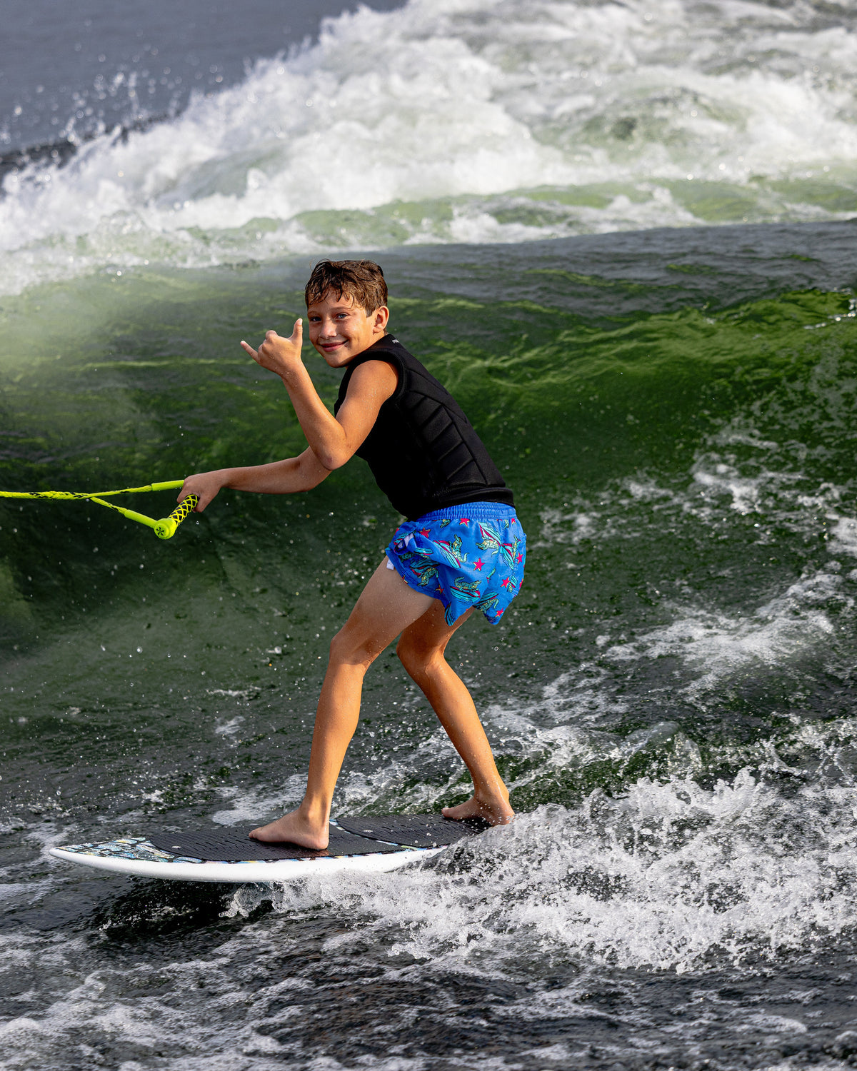 2027 Phase Five Minnow wakesurf board action photo