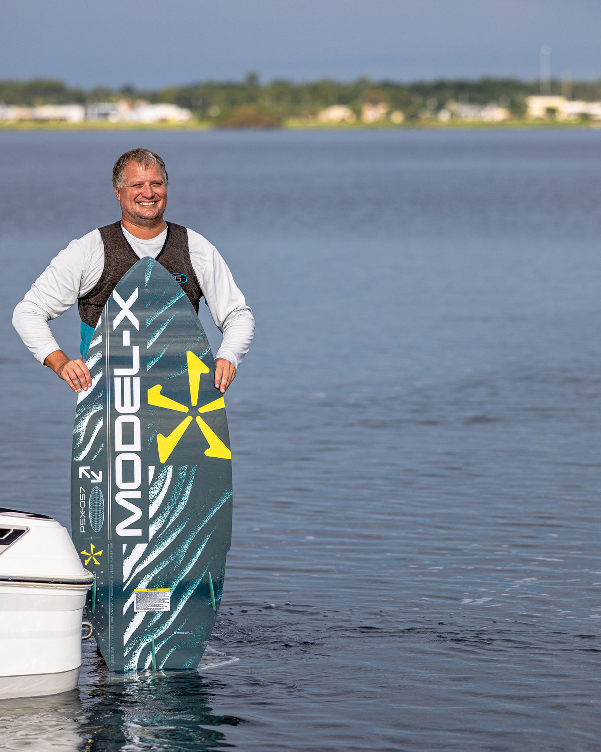 2027 Phase Five Model X wakesurf board lifestyle photo