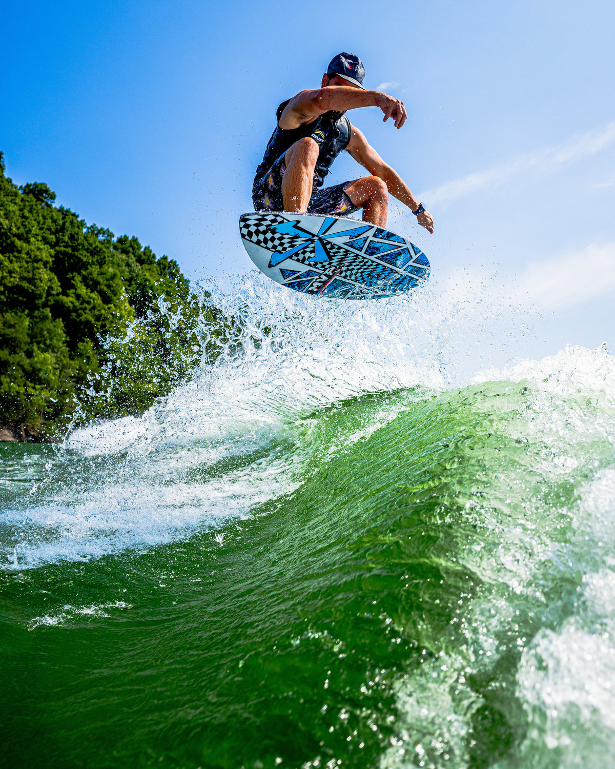 2027 Phase Five MVP V4 wakesurf board action photo