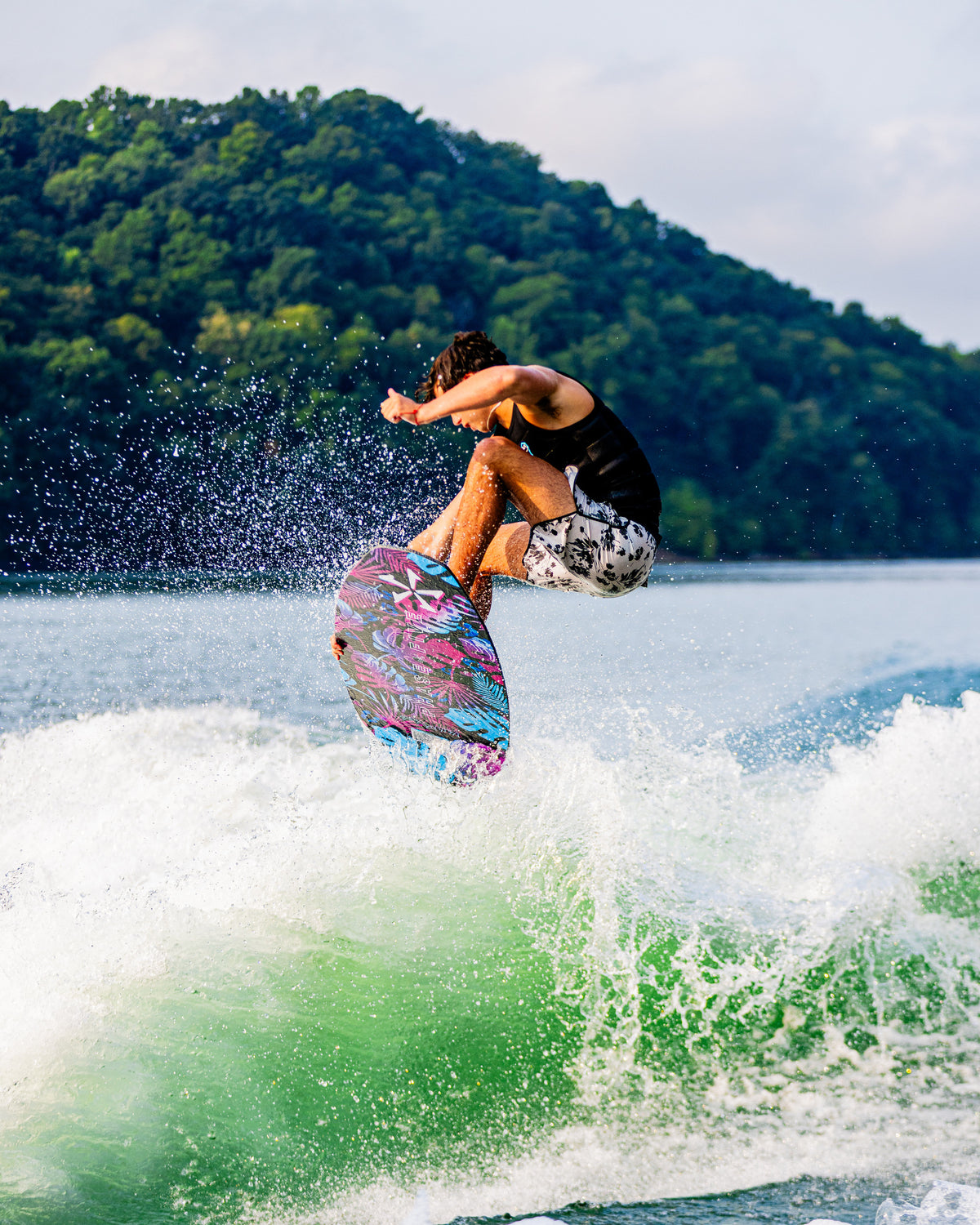 2027 Phase Five Party Crasher wakesurf board action photo