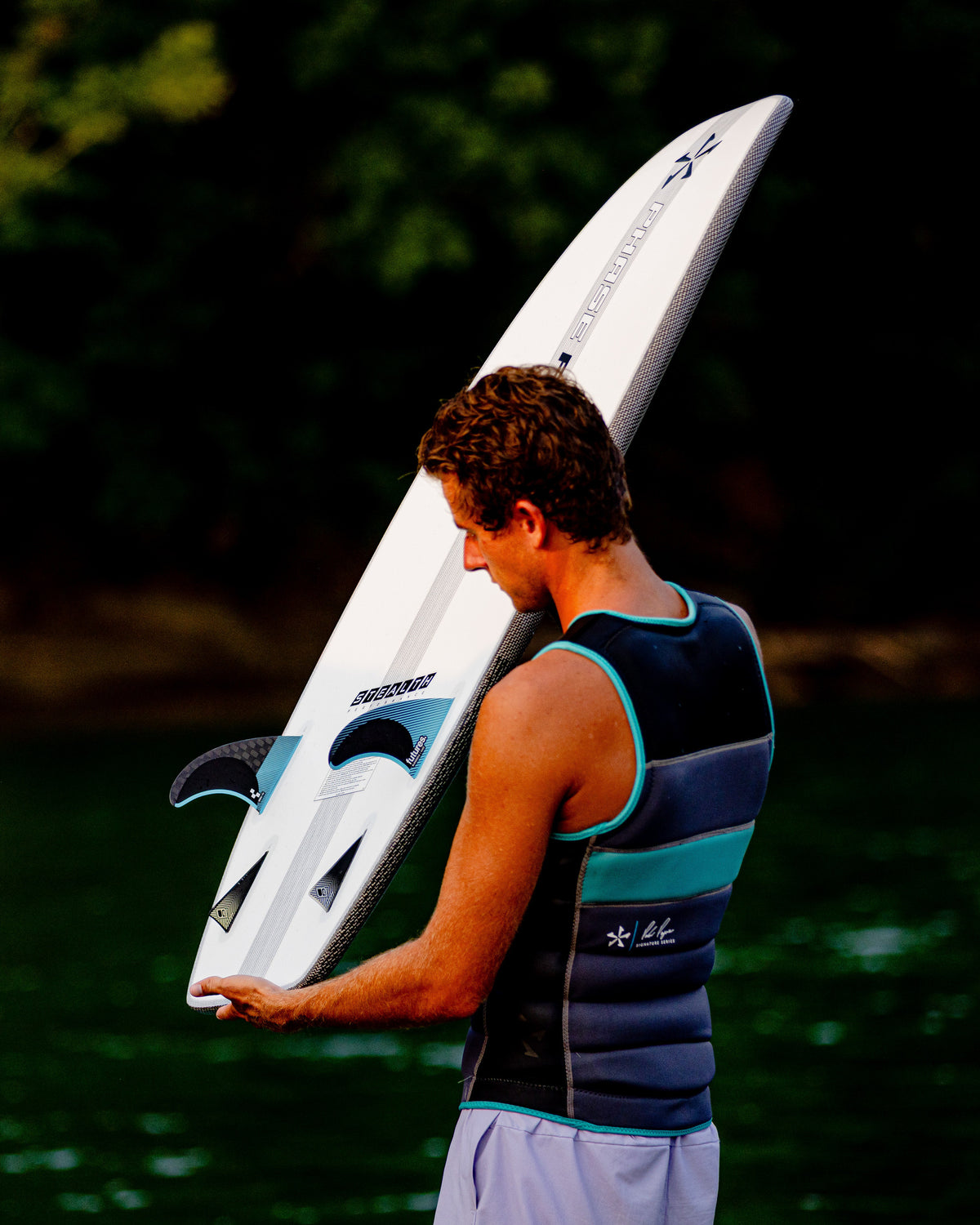 2027 Phase Five Phantom Stealth wakesurf board lifestyle photo
