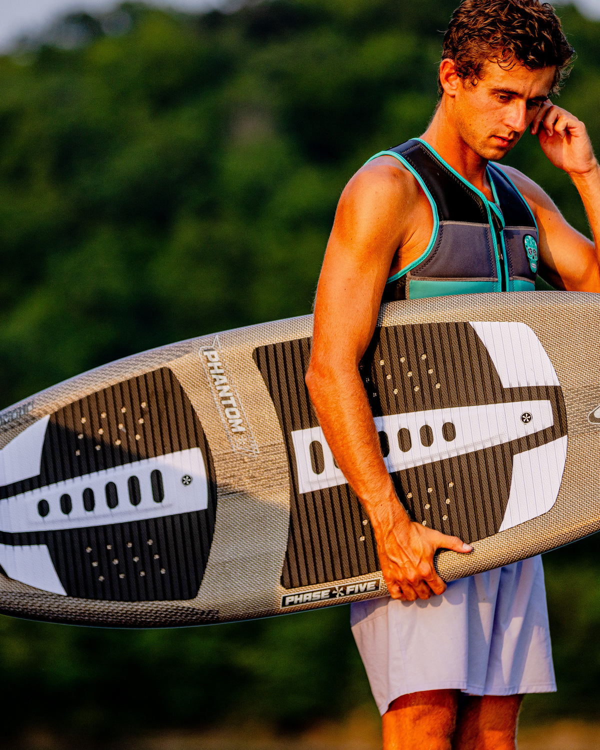 2027 Phase Five Phantom Stealth wakesurf board lifestyle photo