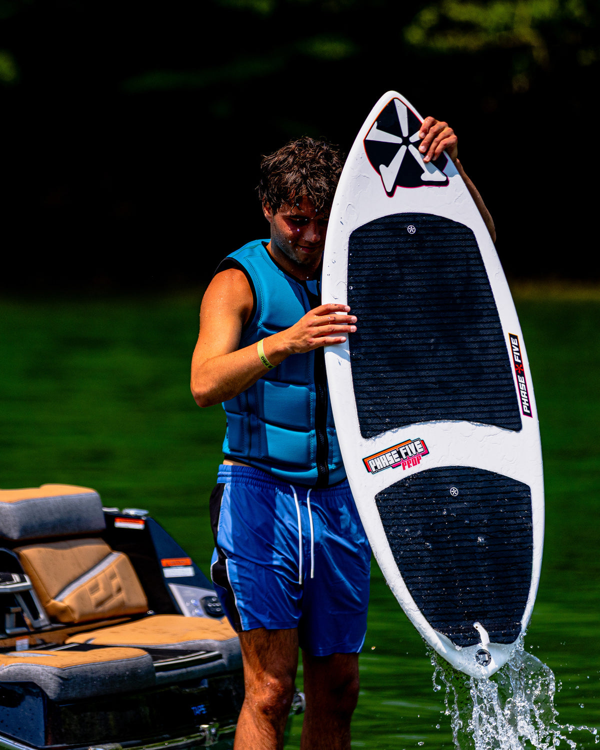 2027 Phase Five Prop CL wakesurf board lifestyle photo