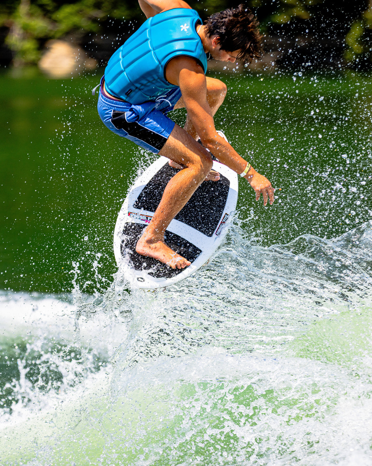 2027 Phase Five Prop CL wakesurf board action photo