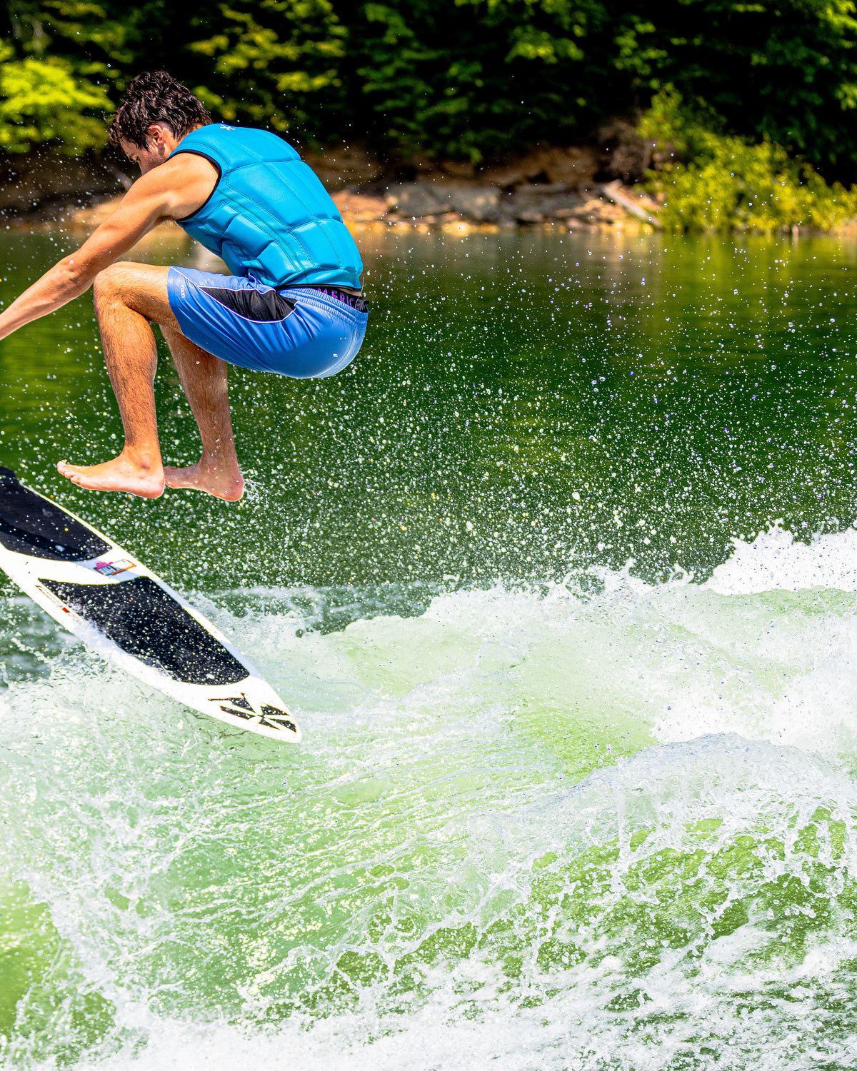 2027 Phase Five Prop CL wakesurf board action photo