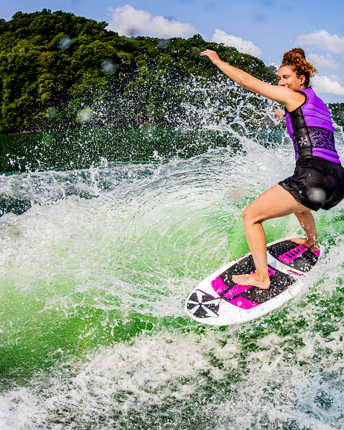 2027 Phase Five Rush wakesurf board action photo