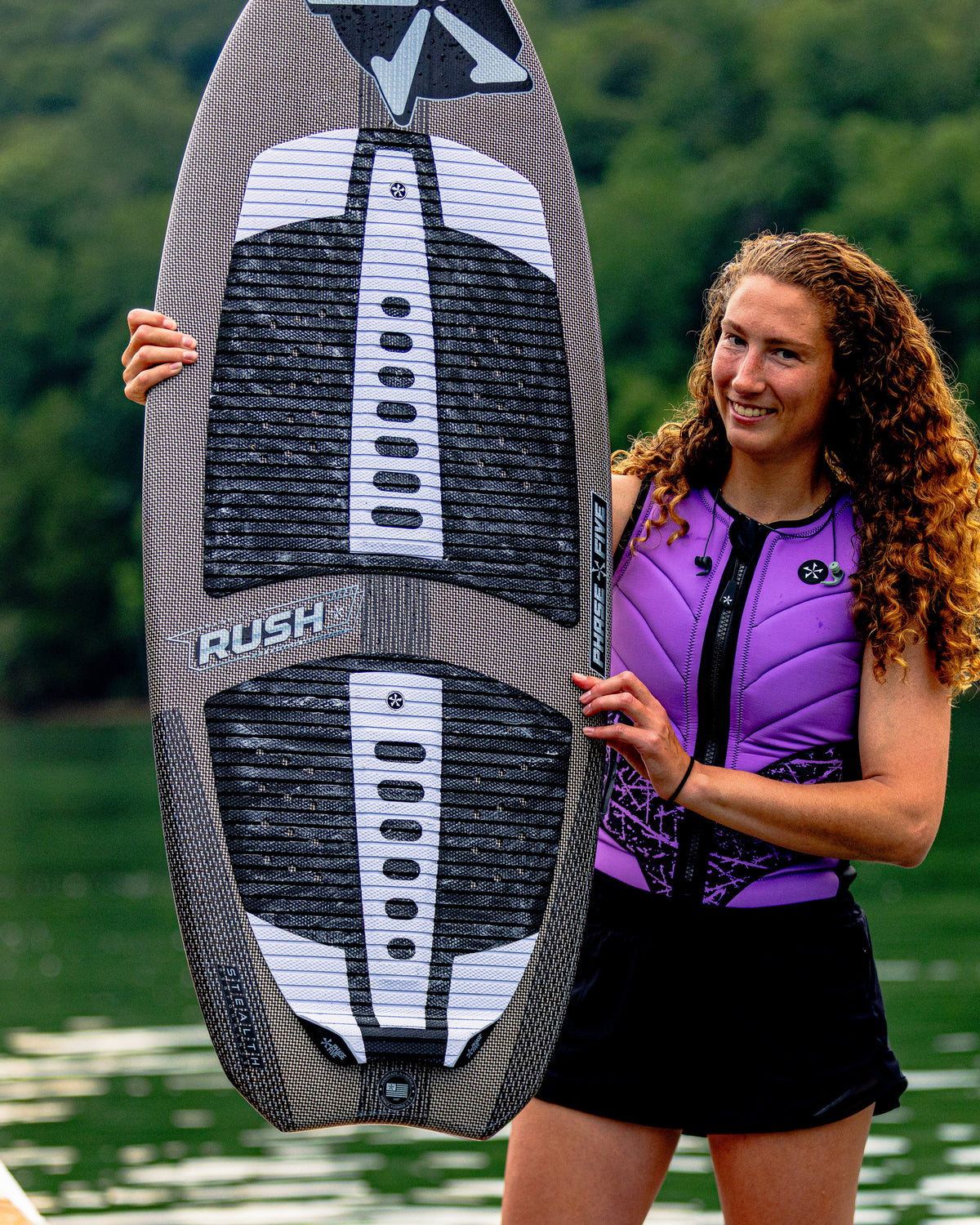 2027 Phase Five Rush Stealth wakesurf board lifestyle photo