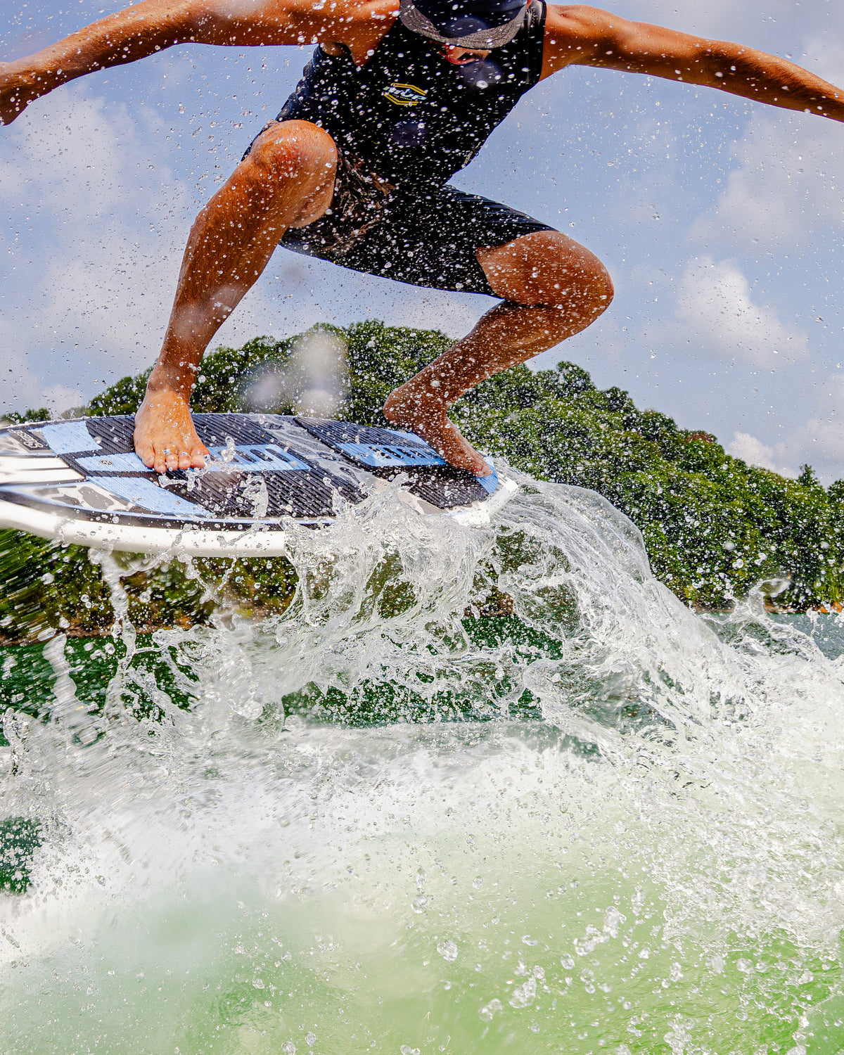 2027 Phase Five Sensei wakesurf board action photo