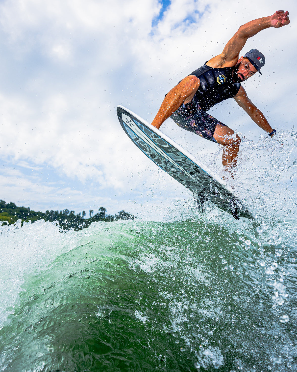2027 Phase Five Sensei wakesurf board action photo