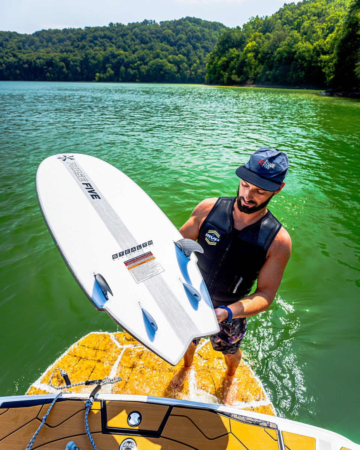 2027 Phase Five Sensei Stealth wakesurf board lifestyle photo