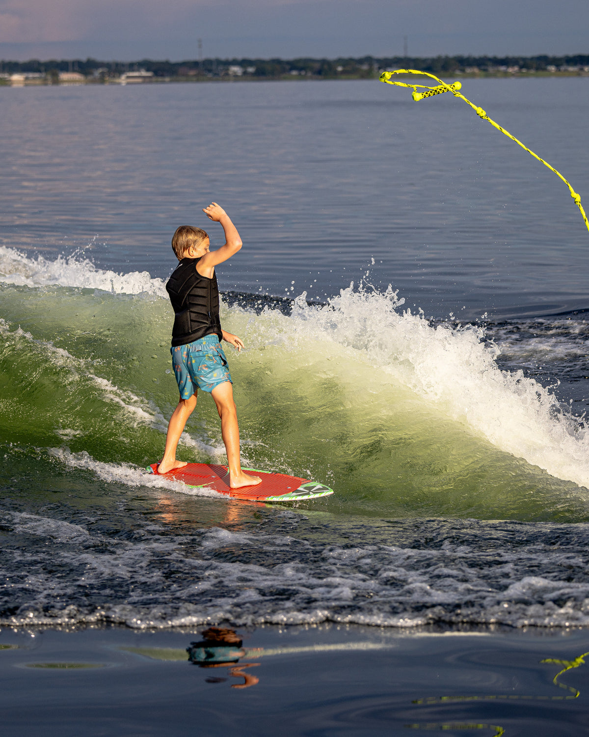2027 Phase Five Shrimp wakesurf board action photo