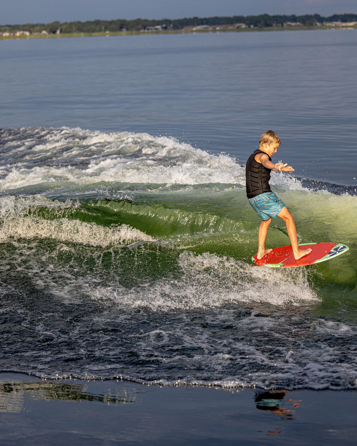 2027 Phase Five Shrimp wakesurf board action photo