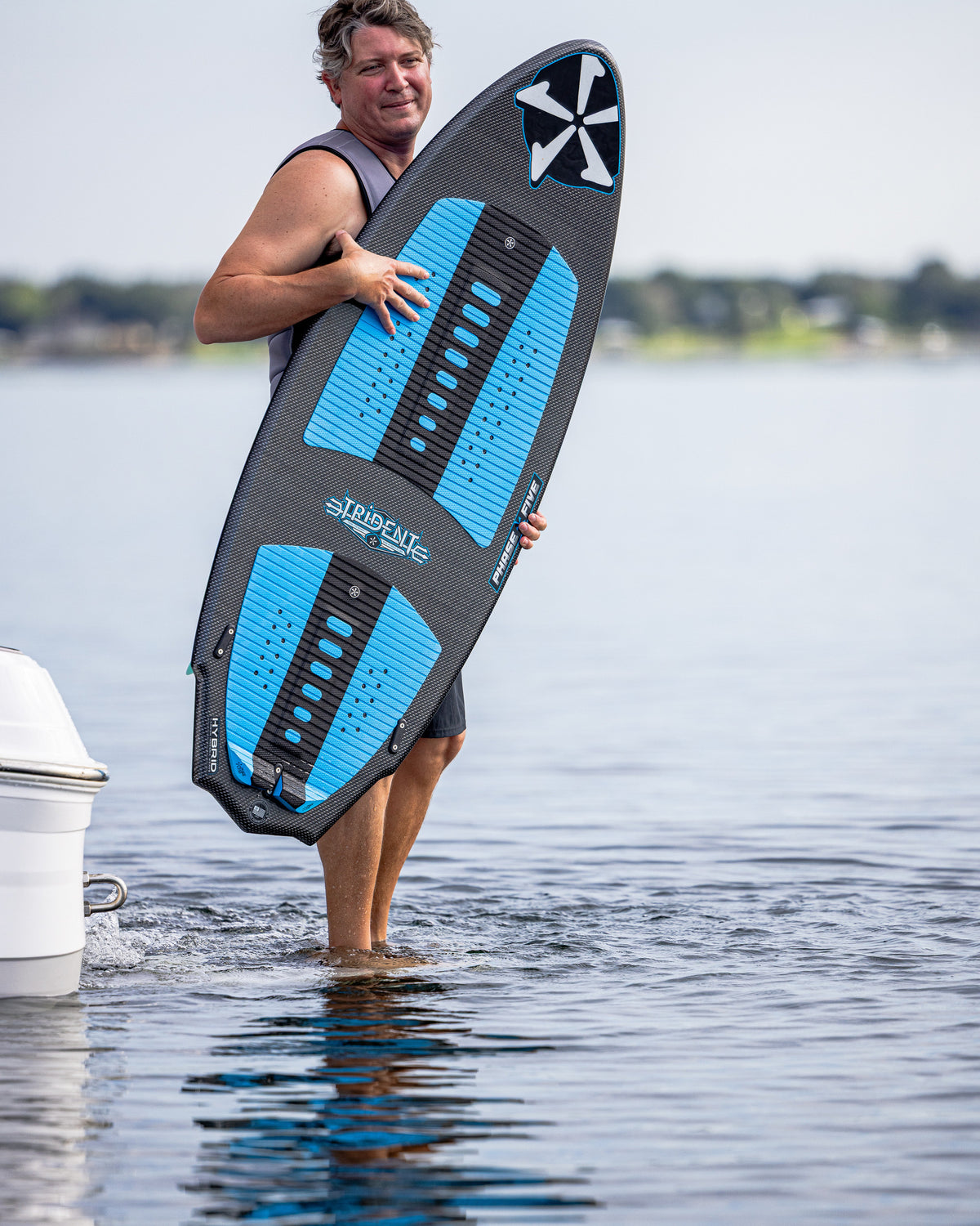 2027 Phase Five Trident V3 wakesurf board lifestyle photo
