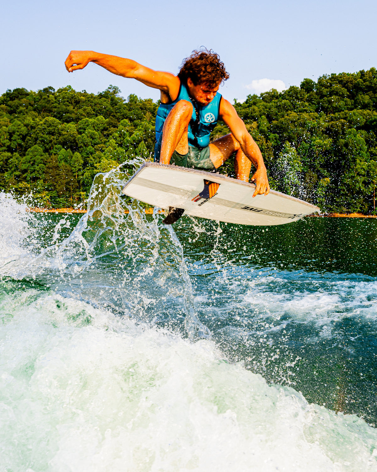 2027 Phase Five Viper Stealth wakesurf board action photo