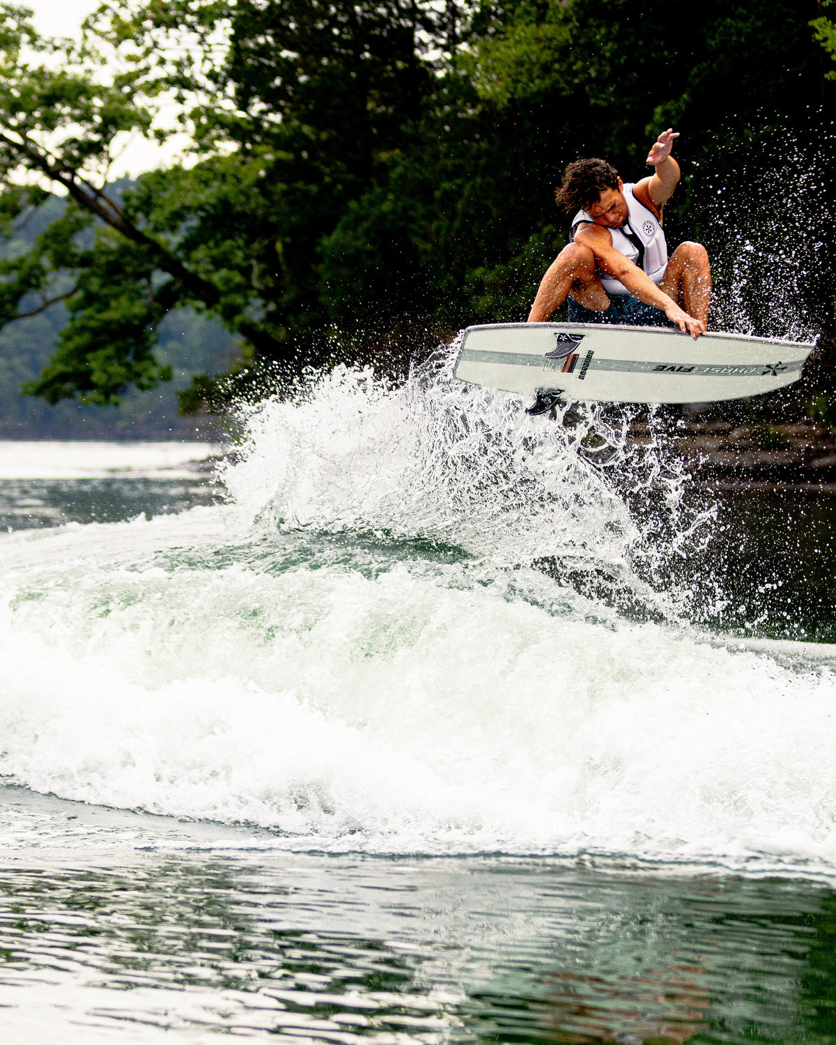 2027 Phase Five Viper Stealth wakesurf board action photo