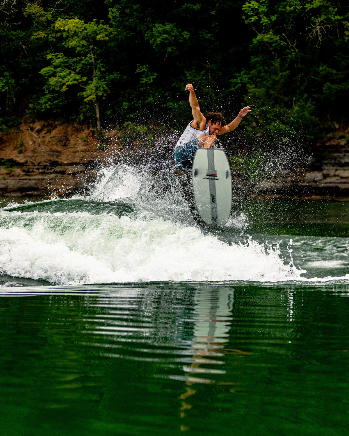 2027 Phase Five Viper Stealth wakesurf board action photo