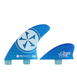 Phase Five 3.7 Honey Comb Surf Quad Fin (Blue)