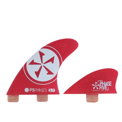 Phase Five 3.7 Honey Comb Surf Quad Fin (Red)