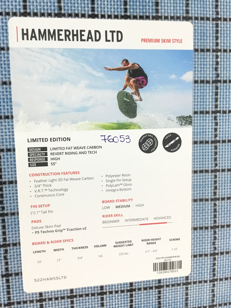 Phase Five Hammerhead One Off + Custom Wake Skimboard 55” Phase 5