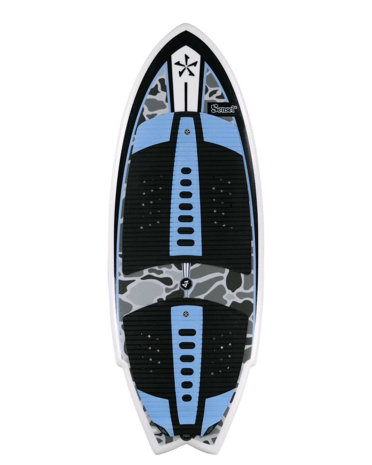 Reverse side of Sensei wakesurf board