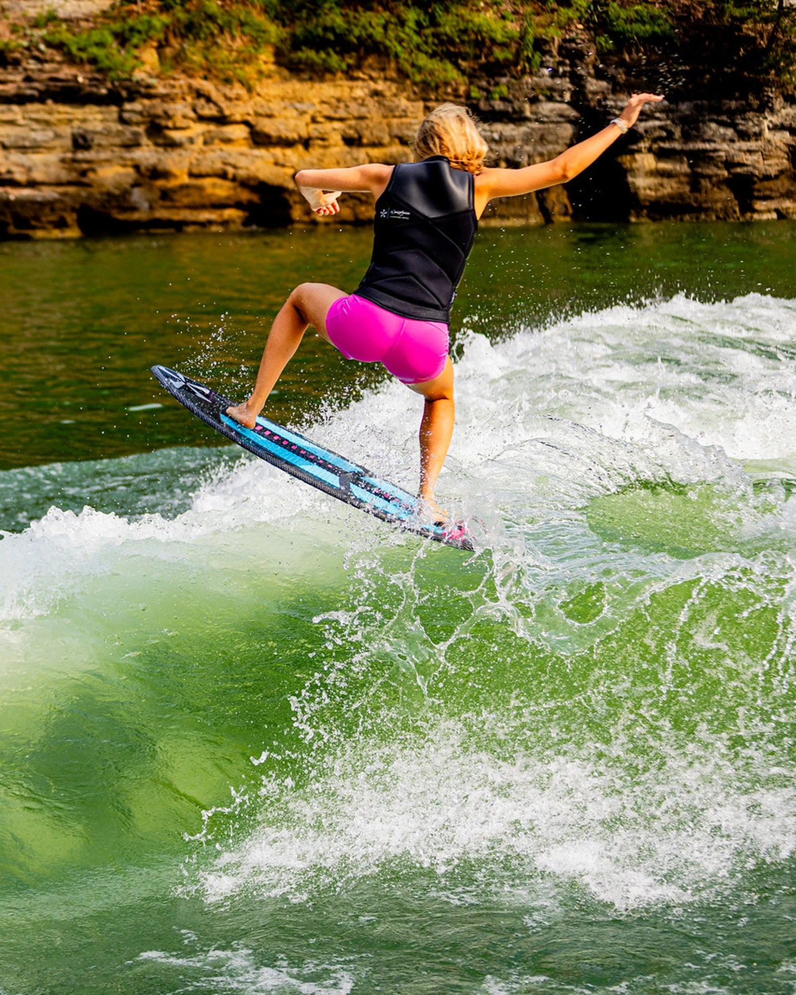 2027 Phase Five Key Whitley Pro wakesurf board action photo