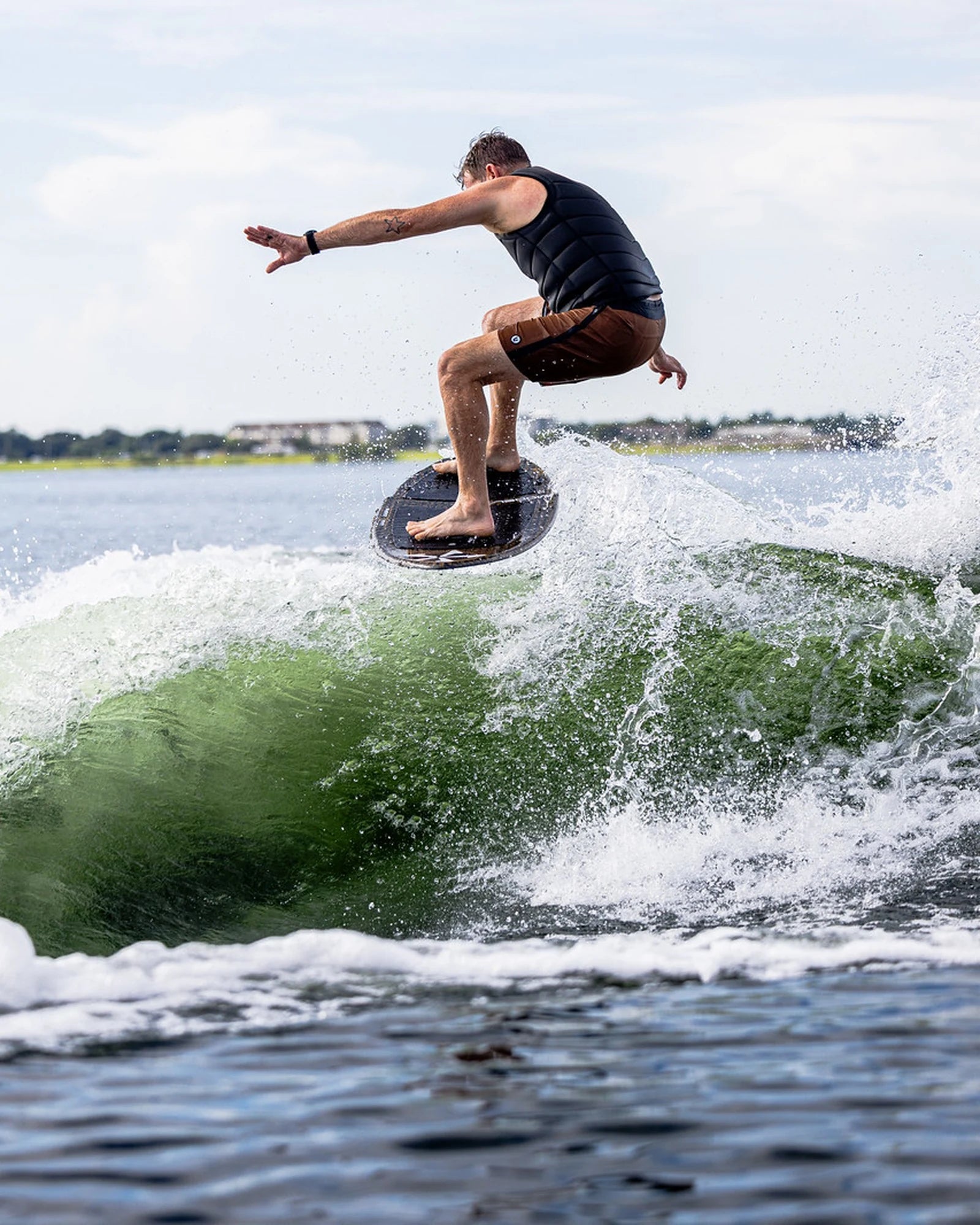 2027 Phase Five Model X LTD wakesurf board action photo