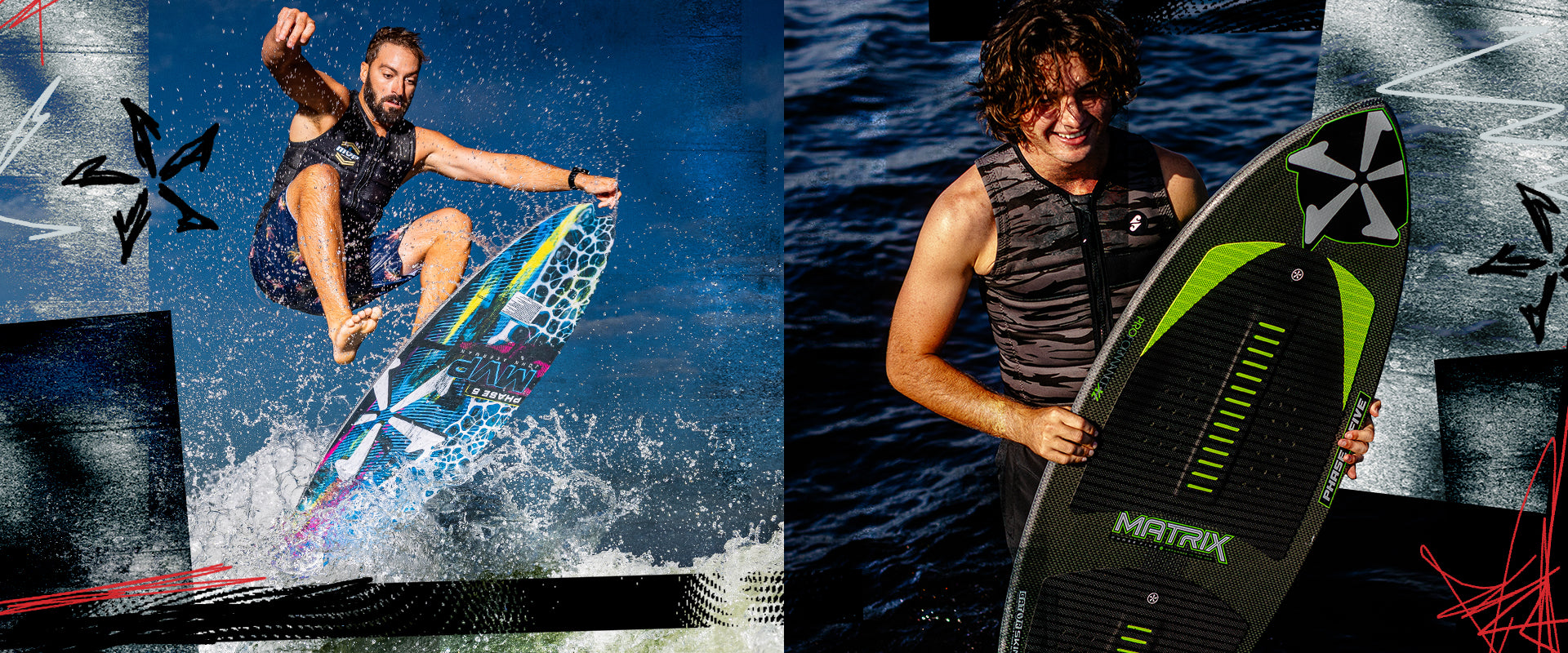 Phase Five team riders with 2026 collection boards