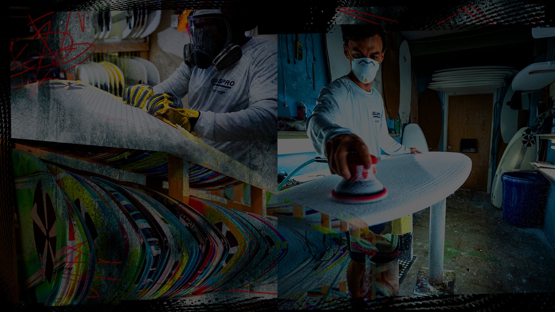 Phase Five boards being finished by hand in the factory