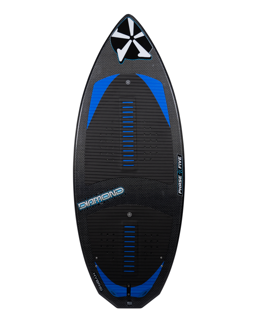 Reverse side of Diamond Turbo wakesurf board