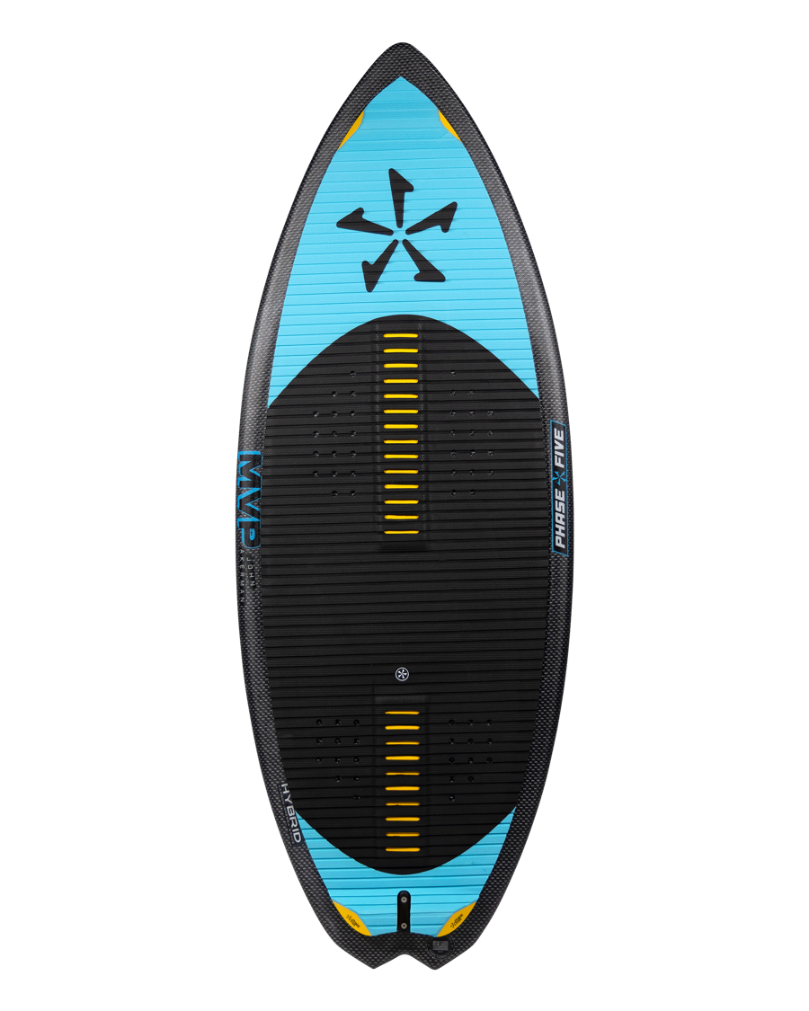 Reverse side of MVP wakesurf board