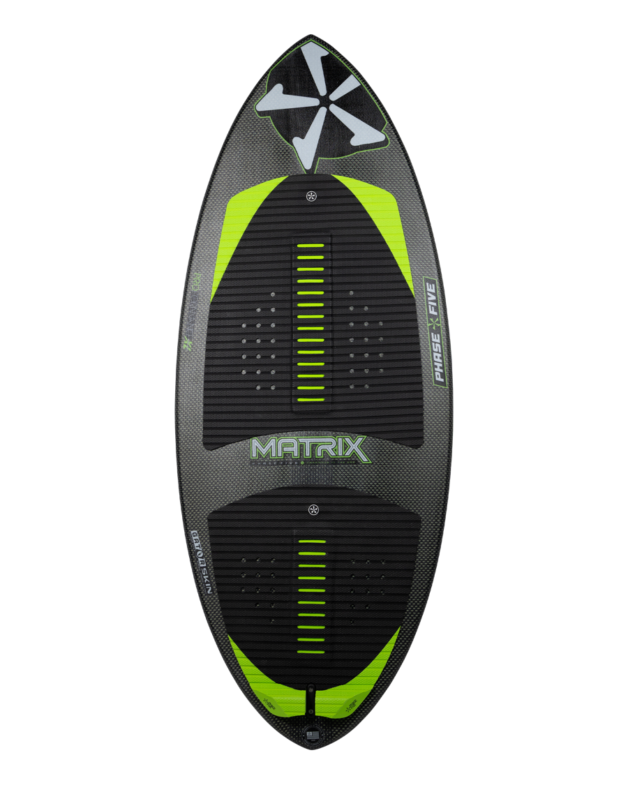 Reverse side of Matrix wakesurf board