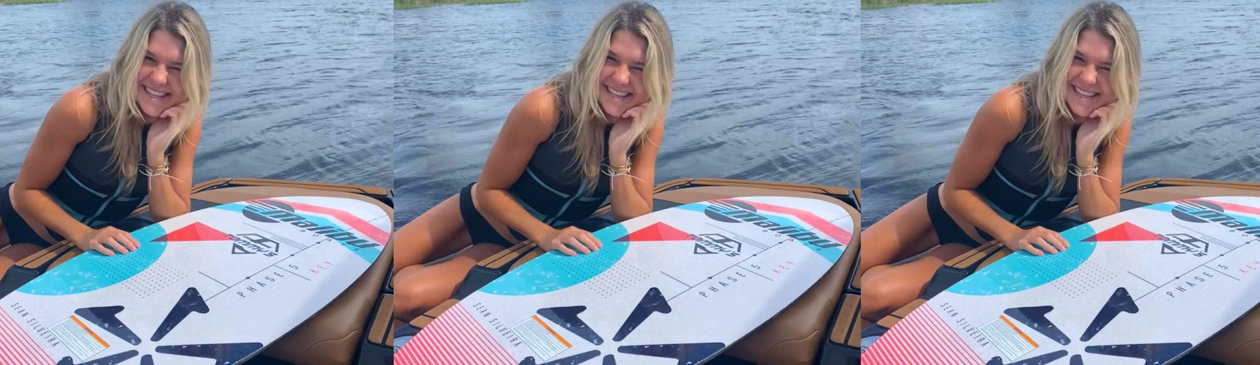 Ashley Inloes with a Phase Five board