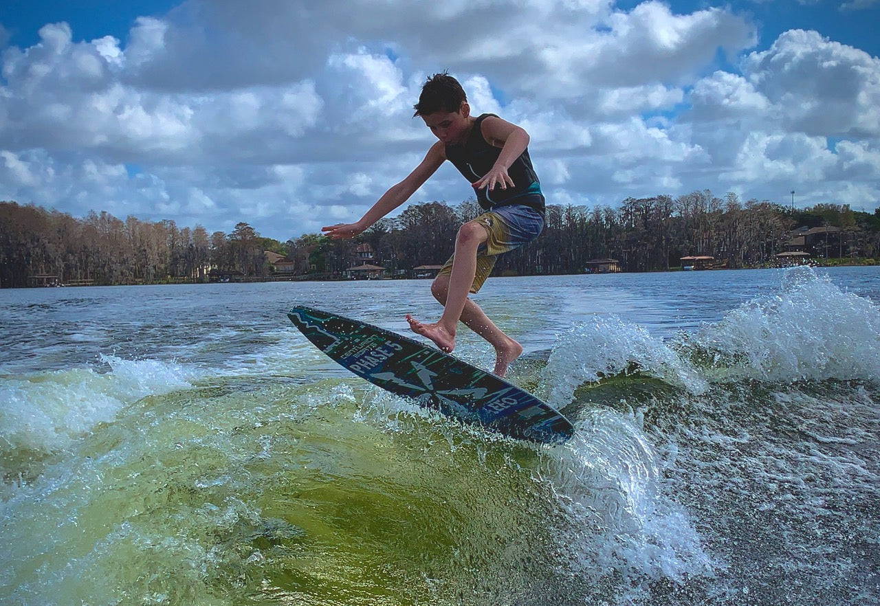 Reed Cole-Tucker wakesurfing in Florida